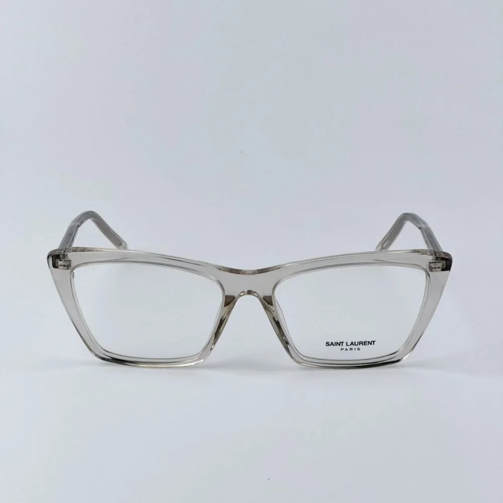 Saint Laurent Women BRAND NEW Eyeglasses Beige Cat Eye SL737 MICA THIN OPT 004
